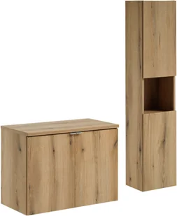 Zestaw meblowy 80cm z blatem i Szafką wysoką - Meble łazienkowe - miniaturka - grafika 1