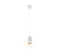 Lampy sufitowe - NARA R36311031 lampa wisząca biała 1xE27 minimalistyczna - miniaturka - grafika 1