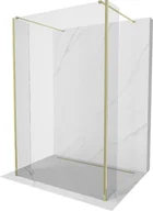 Ścianki i drzwi prysznicowe - Mexen Kioto ścianka prysznicowa wolnostojąca 120 x 30 x 30 cm, transparent, złota - 800-120-030-222-50-00-030 - miniaturka - grafika 1