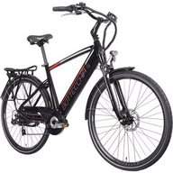 Rowery elektryczne - BOTTECCHIA Rower elektryczny BOTTECCHIA BE16 E-City Man M20 28 cali męski Czarno-czerwony Raty BOTTECH BE16075002 1 - miniaturka - grafika 1