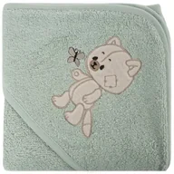 Okrycia kąpielowe dla dzieci - Ręcznik z kapturem Baby 100 x 100 cm Miętowy - miniaturka - grafika 1