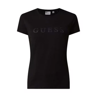 Koszulki i topy damskie - T-shirt z wyhaftowanym logo model Amice - Guess - grafika 1