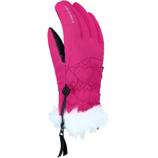Rękawice narciarskie - Rękawice narciarskie dziecięce Viking Meris Jr różowe - grafika 1