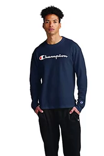 Koszulki męskie - Champion Męski t-shirt z długim rękawem, Navy-549921, S - grafika 1