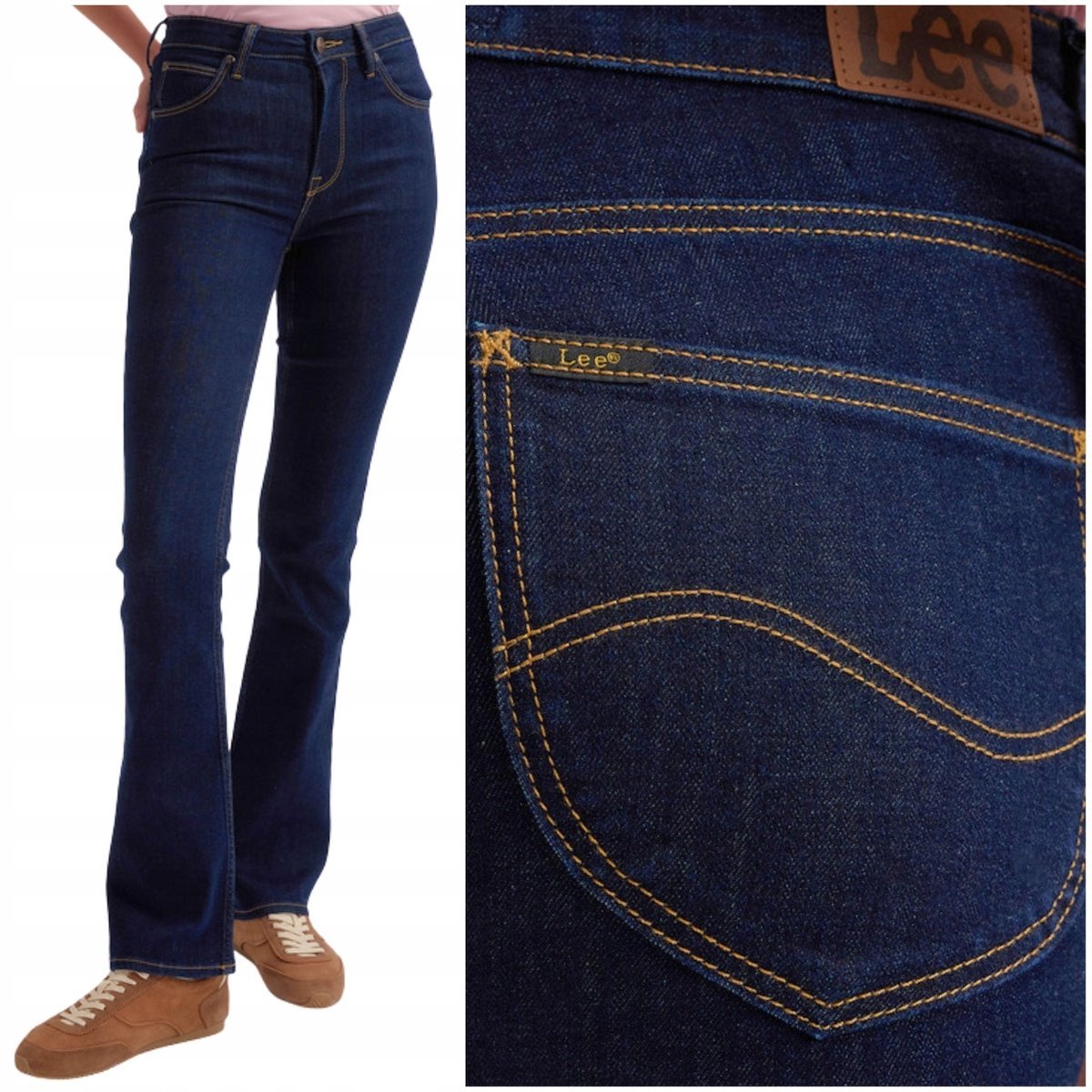 Lee Breese Boot Sea wysokie rozszerzane damskie spodnie jeansowe W29 L29