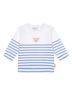 Bluzy i sweterki niemowlęce - Steiff Sweter w kolorze niebiesko-białym - miniaturka - grafika 1