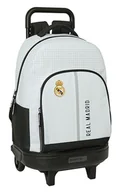 Plecaki - Real Madryt 1. WYPOSAŻENIE 24/25 - Duży plecak na kółkach, kompaktowy, zdejmowany, idealny dla dzieci w różnym wieku, wygodny i wszechstronny, jakość i wytrzymałość, 33 x 22 x 45 cm, kolor - miniaturka - grafika 1