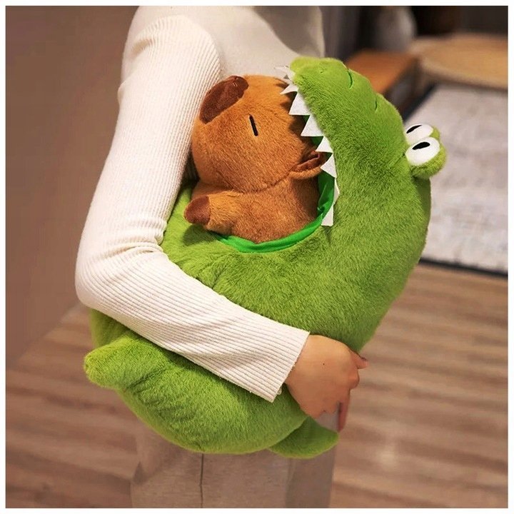 PLUSZOWA ZABAWKA KAPIBARA KROKODYL MASKOTKA 40 CM PLUSZAK PRZYTULANKA