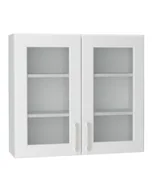 Szafki kuchenne - Szafka Wisząca Witrynowa Alto 80X72 Cm Mdf Mdf Jasny Szary - miniaturka - grafika 1
