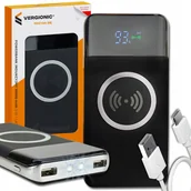 Powerbanki - POWERBANK INDUKCYJNY 10 000 mAh POWER BANK 2x USB LATARKA - miniaturka - grafika 1