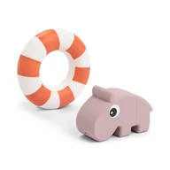 Zabawki do kąpieli - Done by Deer Zabawka do Pryskania Wodą Hipopotam Ozzo Powder - miniaturka - grafika 1