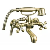 Baterie wannowe i prysznicowe - FERRO BAI11BR ANTICA bateria wannowa z zestawem natryskowym, stary brąz - miniaturka - grafika 1