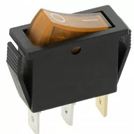 Akcesoria motoryzacyjne - WŁĄCZNIK PRZEŁĄCZNIK KOŁYSKOWY Rocker ŻÓŁTY PODŚWIETLANY MK111 20A 12V 3PIN - miniaturka - grafika 1