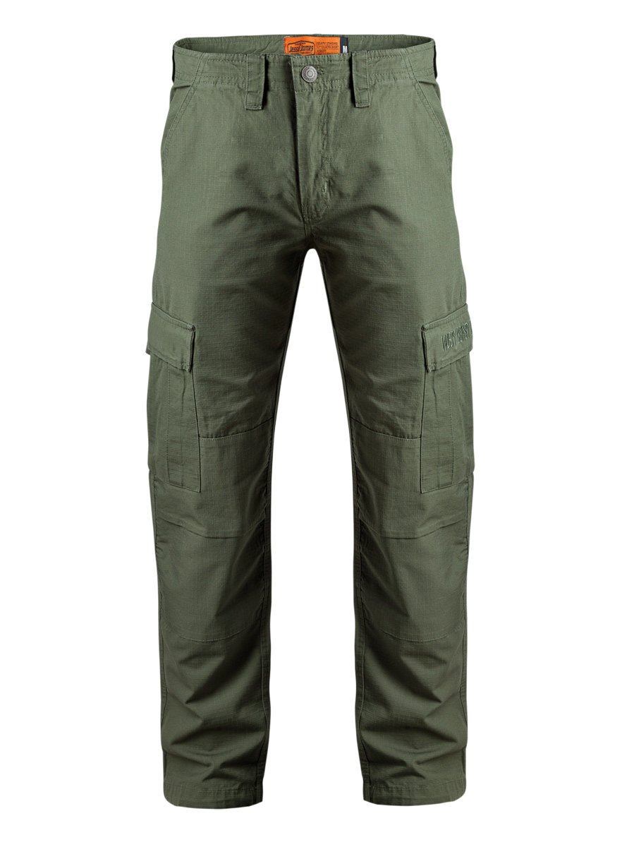 spodnie bojówki długie WEST COAST CHOPPERS - CAINE RIPSTOP CARGO PANT olive-XXL
