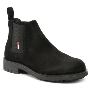 Sztyblety damskie - Sztyblety TOMMY JEANS - Classic Tommy Jeans Chelsea Boot EM0EM00826 Black BDS - grafika 1