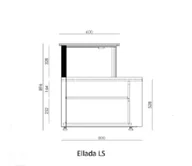 Meble sklepowe - Stolik kasowy ELLADA LS 1000 - miniaturka - grafika 1