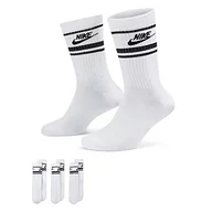 Skarpetki damskie - Nike, Sportswear Everyday Essential skarpety środkowe (3 pary), białe / czarne / czarne, L, uniseks, dla dorosłych. - miniaturka - grafika 1