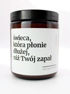 Świeca z napisem – dla zmęczonych, śmieszny prezent z dystansem, zapachowa - Świece - miniaturka - grafika 1