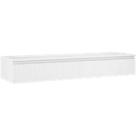 Szafki łazienkowe - Mexen Rivel szafka łazienkowa podumywalkowa 160 cm z blatem, 1 szuflada, ryflowana , biała mat - 91A20-16023-1-BFC01 - miniaturka - grafika 1