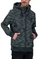 Bluzy męskie - Alife and Kickin TrasherAK B męska bluza dresowa, bluza rekreacyjna, bluza z zamkiem błyskawicznym, S-XXXL, ciemny las, melanż, L, Dark Forest Melange - miniaturka - grafika 1