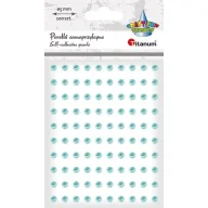Szkolne artykuły papiernicze - Perełki samoprzylepne 5mm 100szt miętowe - Titanum - miniaturka - grafika 1