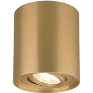 Lampy sufitowe - Lampa sufitowa GAMA-SS Reflektor natynkowy Oprawa natynkowa 96x96mm Reflektor obrotowy 45° Okrągły Złoty z aluminium z gniazdem GU10 - miniaturka - grafika 1