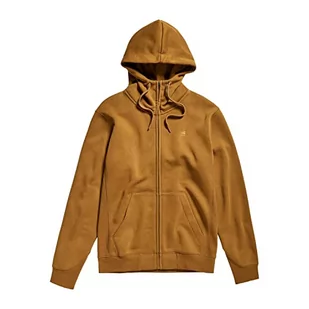 G-STAR RAW Męska bluza z kapturem Premium Core Hooded Zip Sweatshirt, brązowa (Oxide ocre C235-1329), M - Bluzy męskie - miniaturka - grafika 1