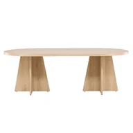 Stoły - Bootcut stół do jadalni owalny 115x230 cm whitewash. - miniaturka - grafika 1