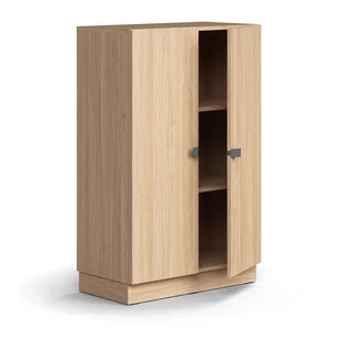 Szafa QBUS, 2 półki, cokół, uchwyty, 1252x800x420 mm, dąb - Szafy biurowe Szafa QBUS, 2 półki, cokół, uchwyty, 1252x800x420 mm, dąb - Szafy biurowe - miniaturka - grafika 1