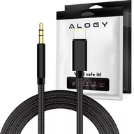 Kable USB - Alogy Kabel Alogy Lightning do AUX mini jack 3.5mm 100cm Czarny 10960X1 - miniaturka - grafika 1