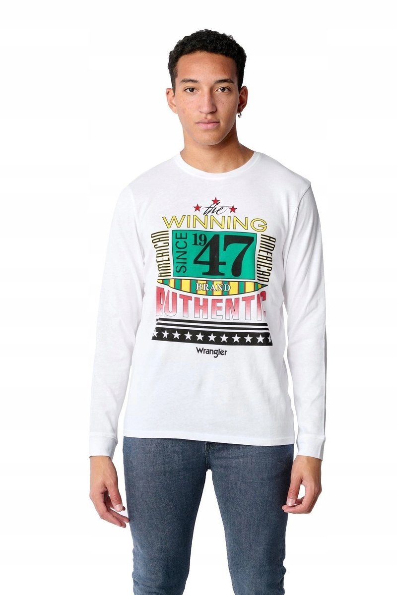 WRANGLER LS TEE WHITE W7E2D0989 XXL