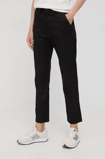 Spodnie damskie - G-Star Raw spodnie damskie kolor czarny proste high waist - grafika 1