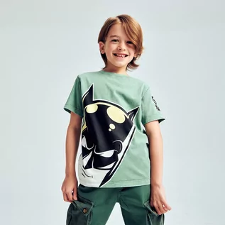 Koszulki dla chłopców - Batman Reserved Reserved - Bawełniany T-shirt Turkusowy - grafika 1