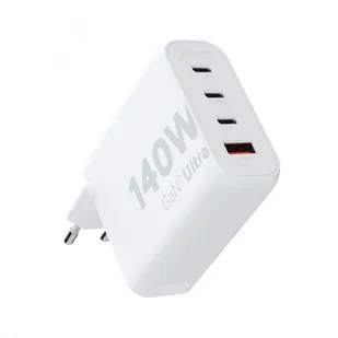 Ładowarka ścienna Ultra GaN2 140W 3xUSB-C PD,USB QC 3.0 Biała - Ładowarki do telefonów - miniaturka - grafika 1