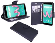 Etui i futerały do telefonów - Wiko Lenny 5 etui na telefon komórkowy kieszonka etui z klapką etui ochronne na smartfona czarny - miniaturka - grafika 1