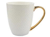 Kubki - Florina Kubek Porcelanowy Romby Biały 420 Ml Wh - miniaturka - grafika 1
