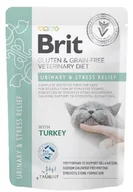 Mokra karma dla kotów - BRIT Veterinary Diets Cat Pouches Fillets in Gravy Urinary and Stress Relief 85g - miniaturka - grafika 1