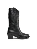 Kozaki damskie - Bronx Kowbojki Western 47515-A Czarny - miniaturka - grafika 1