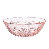 Miski i półmiski - Salaterka szklana różowa 18 cm MURIEL - miniaturka - grafika 1