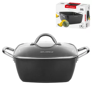 Fl1 GARNEK ALUMINIOWY NELIO KWADRATOWY Z/P 24CM 4L 1II-GAR-24NELIO - Garnki - miniaturka - grafika 1