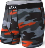 Majtki męskie - Bokserki męskie sportowe SAXX VOLT Boxer Brief – szare moro - miniaturka - grafika 1