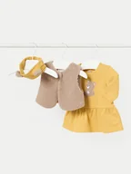 Sukienki i spódniczki dla dziewczynek - Mayoral Sukienka codzienna 2807 Żółty Regular Fit - miniaturka - grafika 1