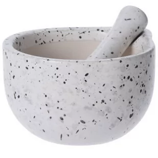 Moździerz kuchenny z tłuczkiem, ceramiczny, biały - Pozostałe akcesoria kuchenne - miniaturka - grafika 1