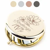 Lusterka do makijażu - Podwójne lusterko z GRAWEREM, kieszonkowe - miniaturka - grafika 1