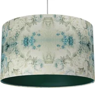 Lampy sufitowe - Lampa wisząca Lumes Zielona lampa wisząca z kloszem w kwiaty - S371-Aisha - miniaturka - grafika 1