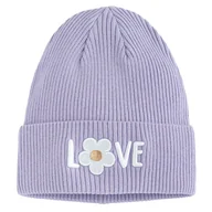 Czapki dla dzieci - Cool Club, Czapka dziewczęca, prążkowana, fioletowa - miniaturka - grafika 1