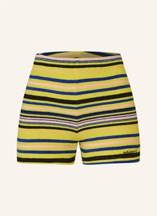Adidas Originals Szorty Z Materiału Frotte Striped gelb - Spodenki damskie - miniaturka - grafika 1