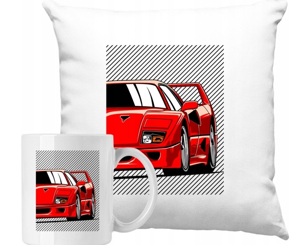 ZESTAW PODUSZKA + KUBEK Szybkie Auta Motoryzacja JDM Pomysł Na Prezent #2