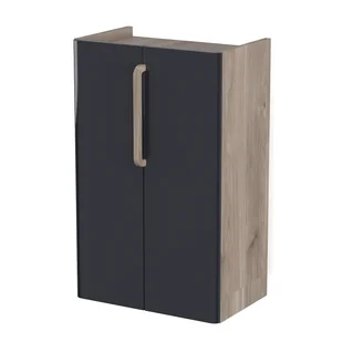 Półsłupek łazienkowy Krofam Comfy 50x80x32 cm dąb castello/antracyt połysk 147-0111 - Półki łazienkowe - miniaturka - grafika 1