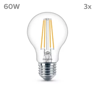 Philips żarówka LED E27 8W 850lm 4 000 K 3 szt. - Żarówki LED - miniaturka - grafika 1
